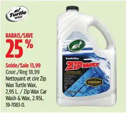 Canadian Tire Turtle Wax Zip Wax Car Wash & Wax offer