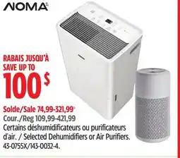 Canadian Tire NOMA Selected Dehumidifiers or Air Purifiers offer