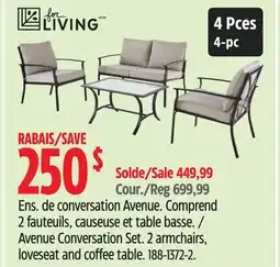 Canadian Tire For Living Avenue Conversation Set offer