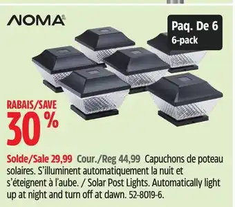 Canadian Tire Noma Solar Post Lights offer
