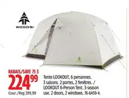 Canadian Tire WOODS LOOKOUT 6-Person Tent offer