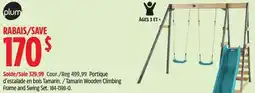 Canadian Tire Tamarin Wooden Climbing Frame and Swing Set offer