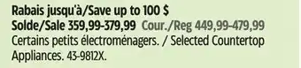 Canadian Tire Selected Countertop Appliances offer
