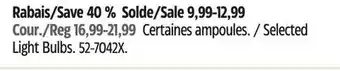 Canadian Tire Noma Selected Light Bulbs offer