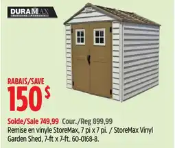 Canadian Tire Duramax StoreMax Vinyl Garden Shed offer
