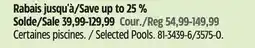 Canadian Tire Bestway Selected Pools offer