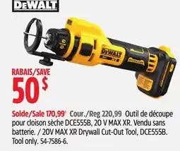 Canadian Tire Dewalt 20V MAX XR Drywall Cut-Out Tool offer