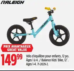 Canadian Tire Raleigh Balance Kids' Bike, 12˝ offer