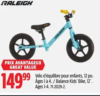 Canadian Tire Raleigh Balance Kids' Bike, 12˝ offer