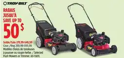 Canadian Tire Troy Bilt Selected Push Mowers or Trimmer offer