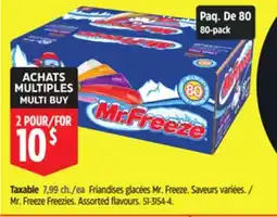 Canadian Tire Mr. Freeze Freezies offer