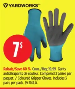 Canadian Tire YARDWORKS Coloured Gripper Gloves offer