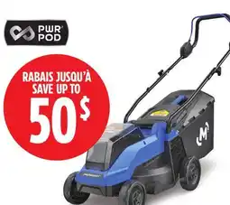 Canadian Tire Mastercraft 2 x 20V Brushless Push Mower offer