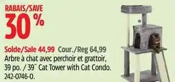Canadian Tire 39˝ Cat Tower with Cat Condo offer
