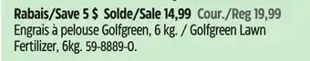 Canadian Tire Golfgreen Lawn Fertilizer offer