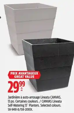 Canadian Tire CANVAS Lineata Self-Watering 13˝ Planters offer