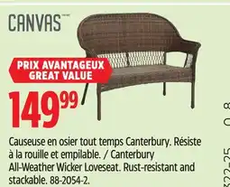 Canadian Tire Canvas Canterbury All-Weather Wicker Loveseat offer