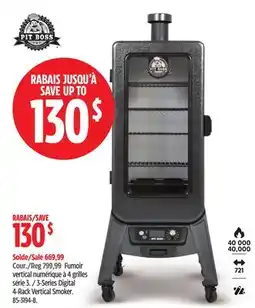Canadian Tire Pit Boss 3-Series Digital 4-Rack Vertical Smoker offer