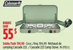 Canadian Tire Coleman Cascade 222 Camp Stove offer