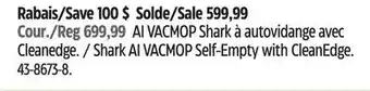 Canadian Tire Shark AI VACMOP Self-Empty with CleanEdge offer
