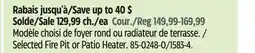 Canadian Tire for-living Selected Fire Pit or Patio Heater offer