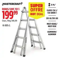 Canadian Tire Mastercraft Csa Grade 1 Aluminum Multi Task Ladder offer
