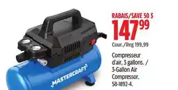 Canadian Tire Mastercraft 3-Gallon Air Compressor offer