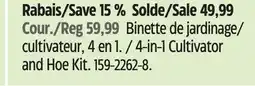 Canadian Tire Yardworks 4-in-1 Cultivator and Hoe Kit offer