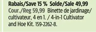 Canadian Tire Yardworks 4-in-1 Cultivator and Hoe Kit offer