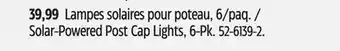 Canadian Tire NOMA Solar-Powered Post Cap Lights offer
