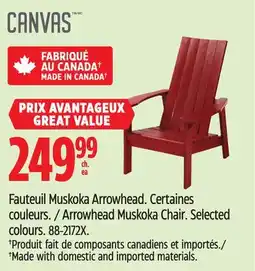 Canadian Tire Canvas Arrowhead Muskoka Chair offer