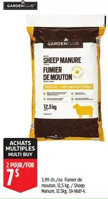 Canadian Tire Garden Club Sheep Manure offer