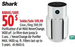 Canadian Tire Shark NeverChange Air Purifier MAX, 1400 sq. ft offer