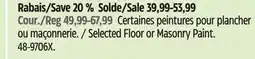 Canadian Tire Armor Coat Selected Floor or Masonry Paint offer