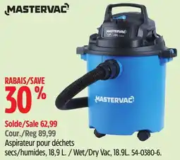 Canadian Tire Mastervac Wet/Dry Vac offer