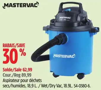 Canadian Tire Mastervac Wet/Dry Vac offer