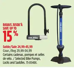 Canadian Tire Selected Bike Pumps, Locks and Saddles offer