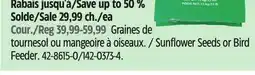 Canadian Tire Sunflower Seeds or Bird Feeder offer
