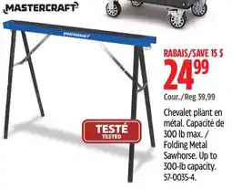 Canadian Tire MASTERCRAFT Folding Metal Sawhorse offer