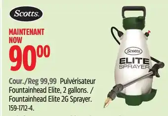 Canadian Tire Scotts Fountainhead Elite 2G Sprayer offer