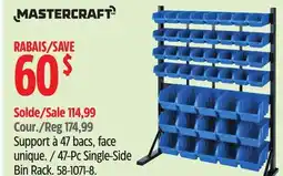 Canadian Tire MASTERCRAFT 47-Pc Single-Side Bin Rack offer