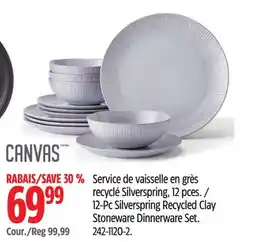 Canadian Tire Canvas 12-Pc Silverspring Recycled Clay Stoneware Dinnerware Set offer