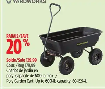 Canadian Tire Yardworks Poly Garden Cart offer