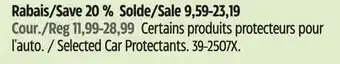 Canadian Tire Armor All Selected Car Protectants offer