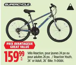 Canadian Tire Supercycle Reaction Youth, 24˝ or Adult, 26˝ Bike offer