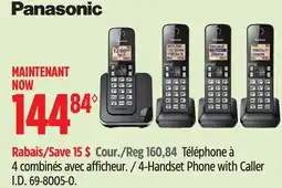 Canadian Tire Panasonic 4-Handset Phone with Caller offer