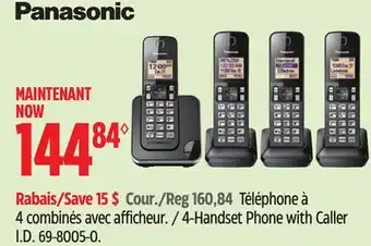 Canadian Tire Panasonic 4-Handset Phone with Caller offer