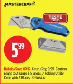Canadian Tire MASTERCRAFT Folding Utility Knife with 5 Blades offer