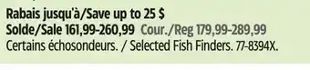 Canadian Tire Garmin Selected Fish Finders offer