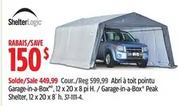 Canadian Tire Shelterlogic Garage-in-a-Box Peak Shelter, 12 x 20 x 8´ h offer